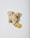A piece of fresh ginger root with a few slices cut off lies on a light-colored surface. The ginger has a rough, textured outer skin and a yellowish interior.