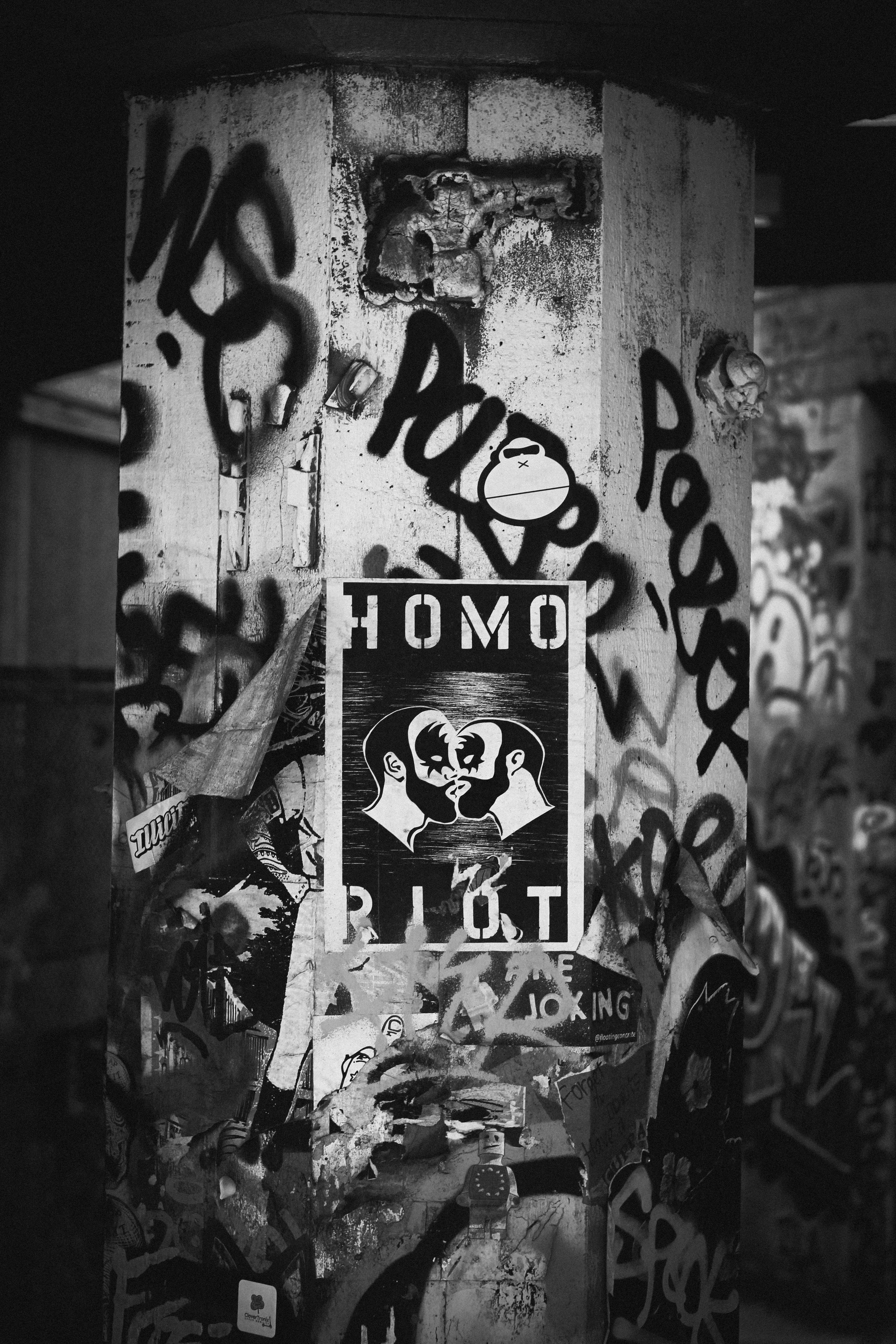 grayscale photo of happy birthday signage