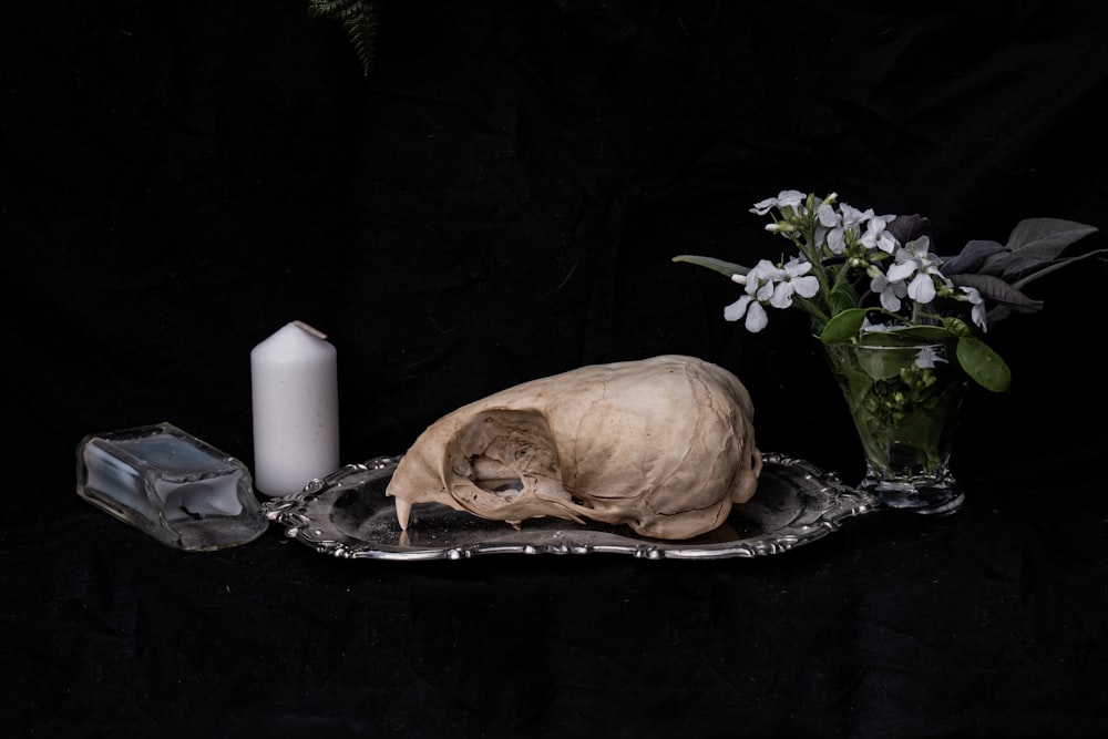 bread on white ceramic plate