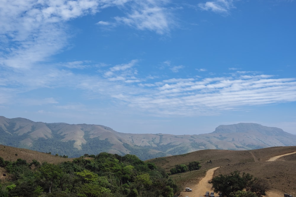 green trees and mountains under blue sky during daytime