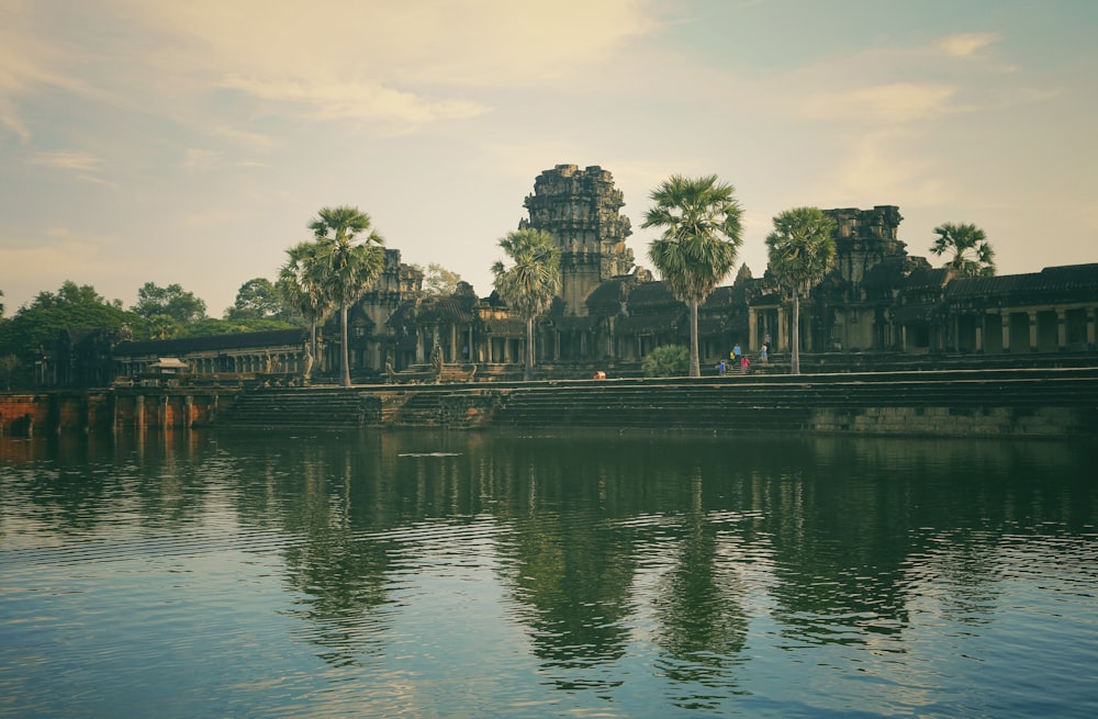 specchio d'acqua vicino agli alberi e agli edifici durante il giorno