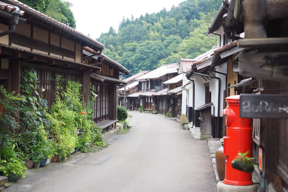 brown wooden house near green trees during daytime