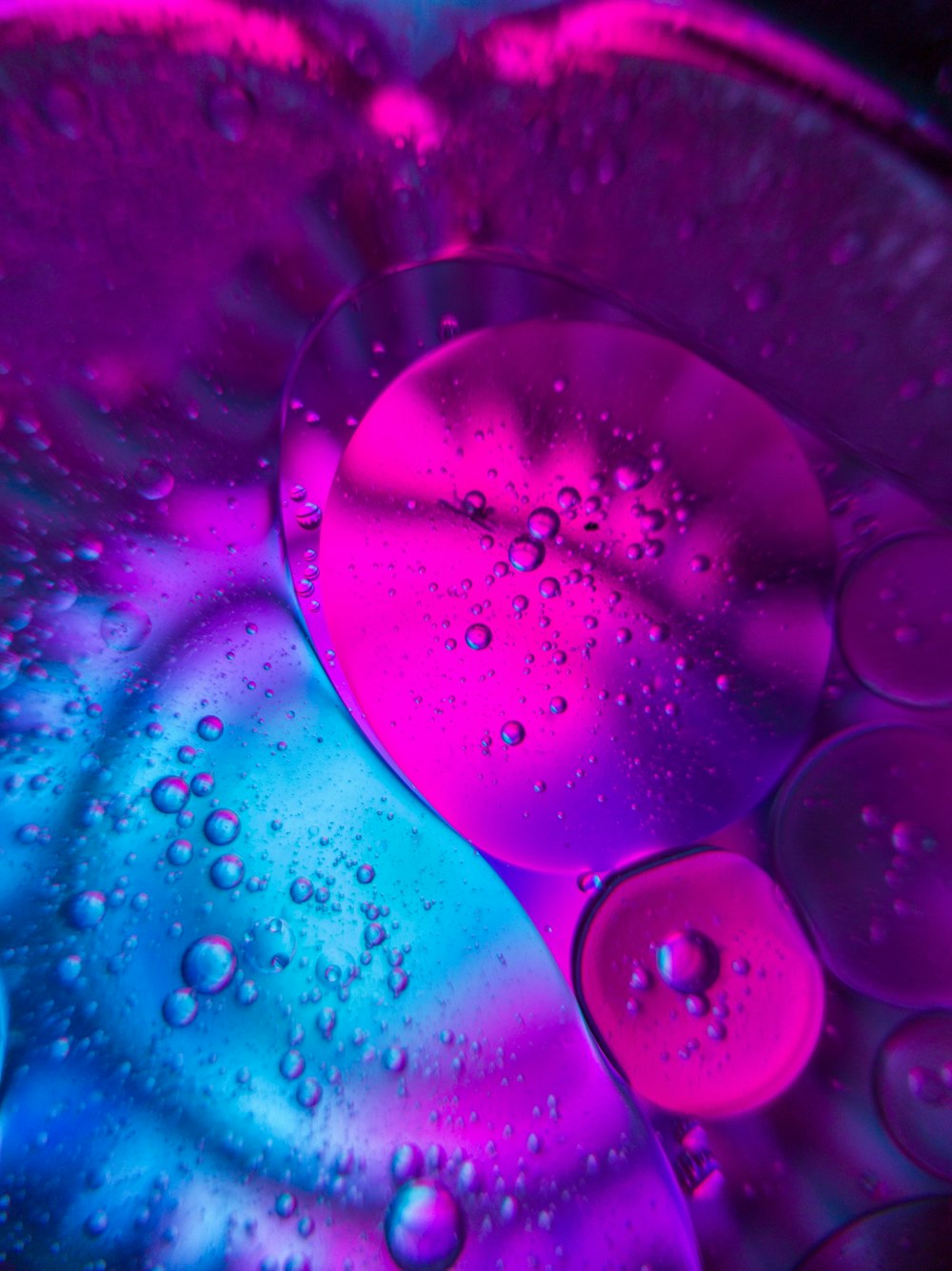 pink and white water droplets