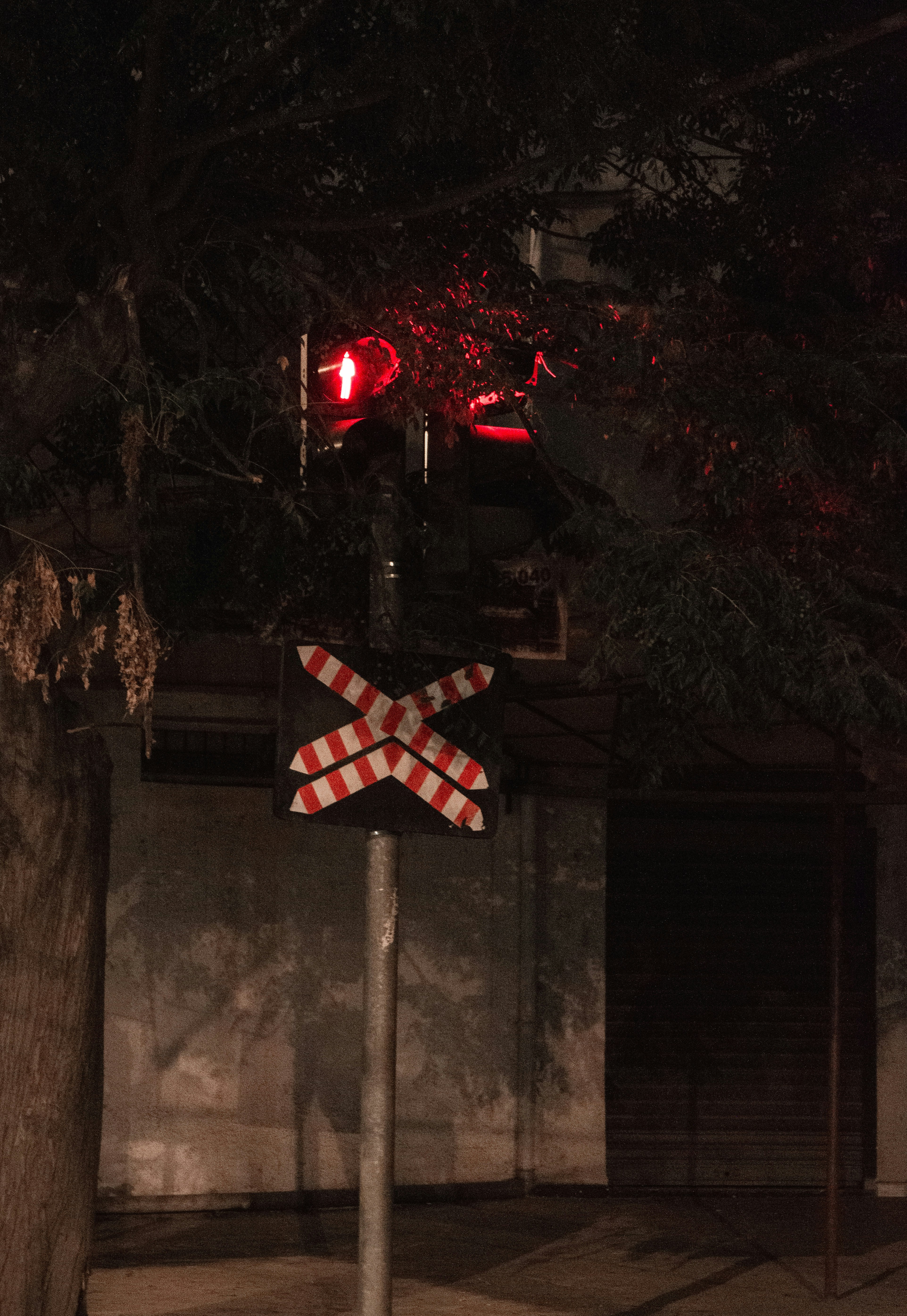 red and white striped hanging decor