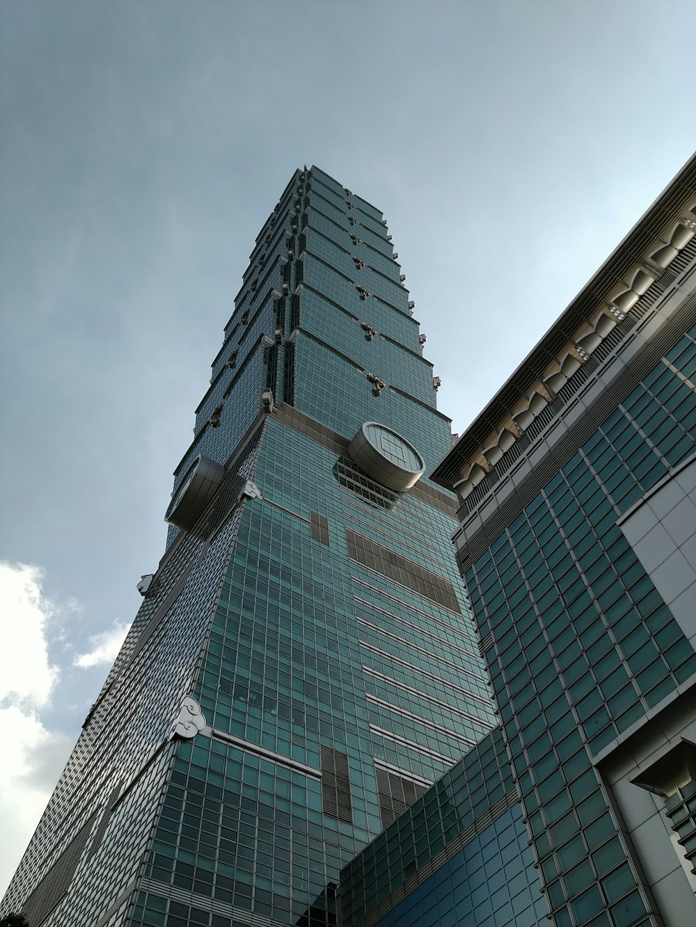 low angle photography of high rise building