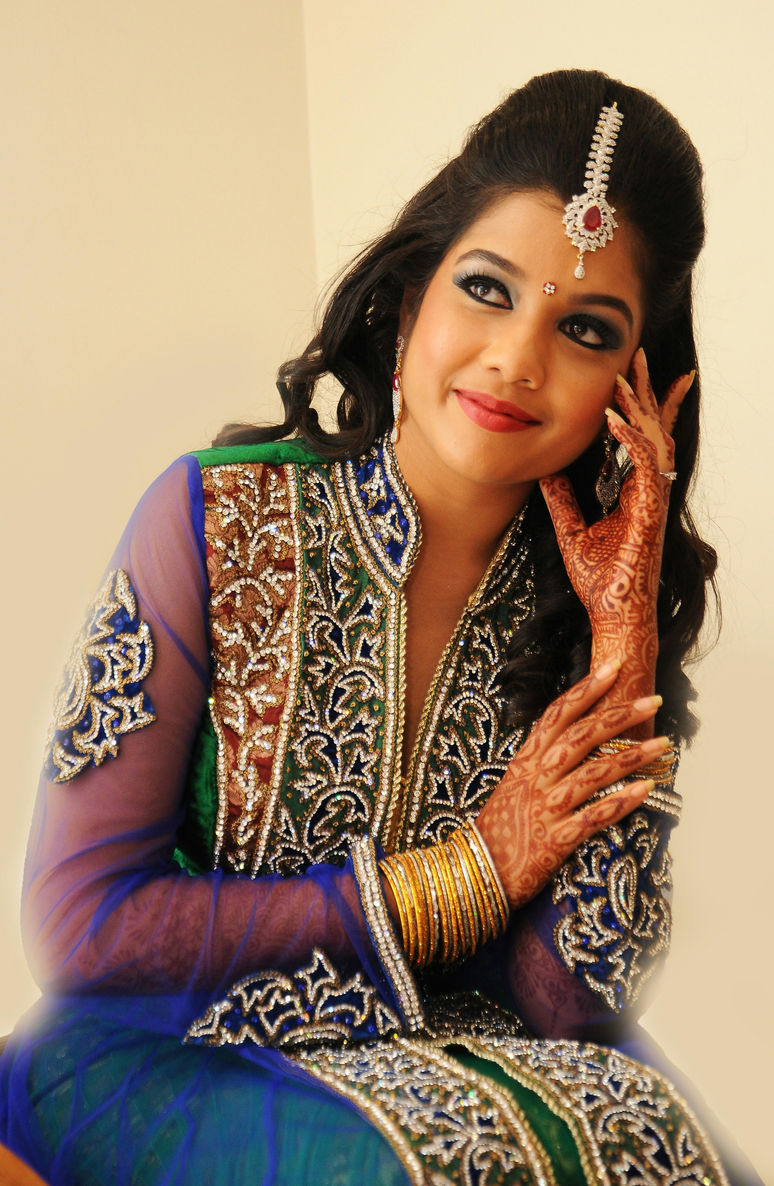 Vinatha before her wedding reception in Chennai
