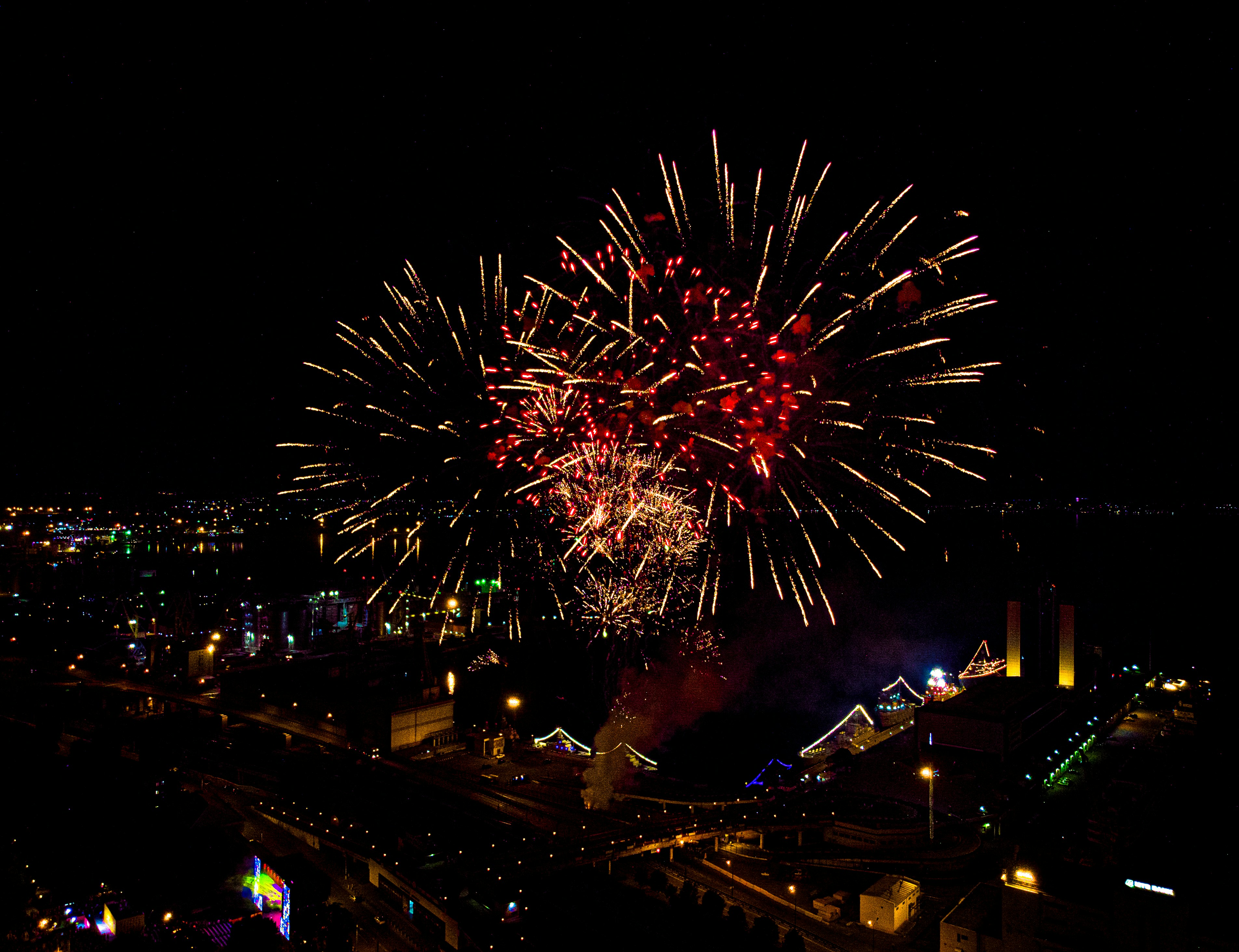 fireworks display during night time