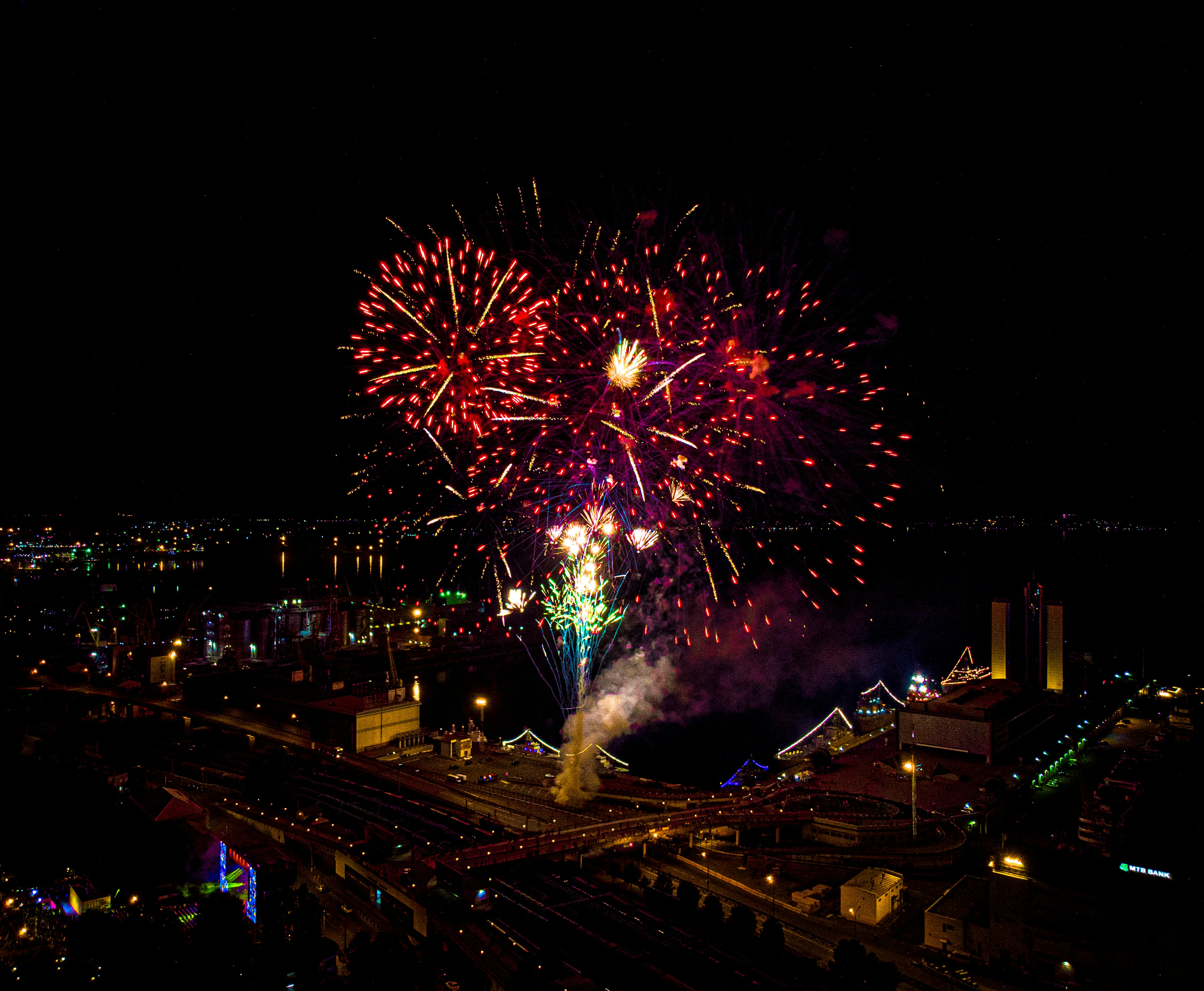 fireworks display during night time