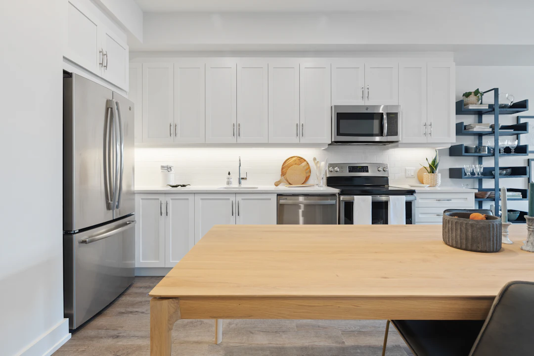 Salesperson kitchen table homeowners