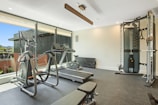 black and gray exercise equipment