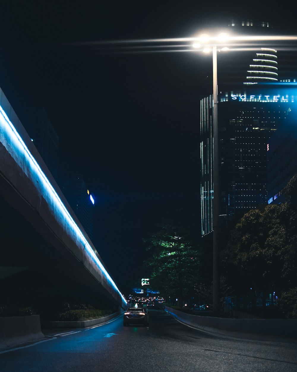 cars on road during night time