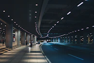 cars on road during night time