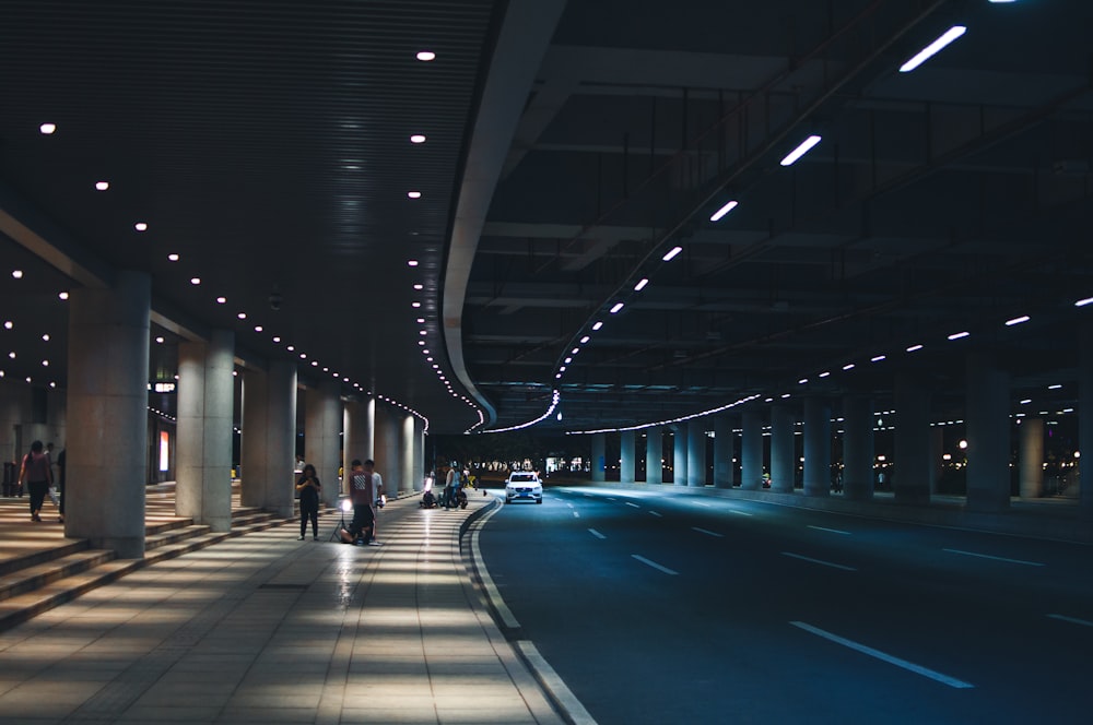 cars on road during night time