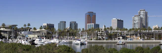 Downtown Long Beach skyline from the marina