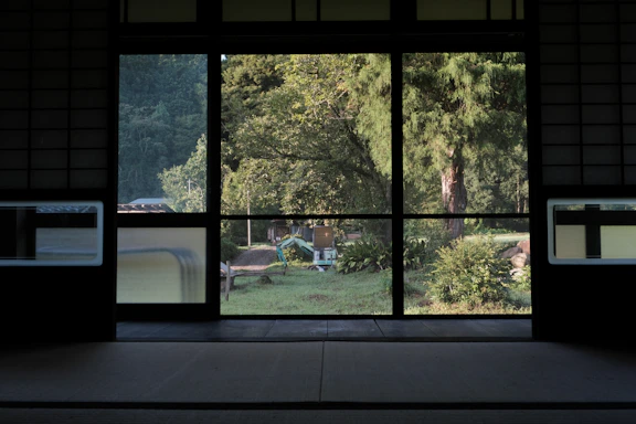 green trees near white house during daytime