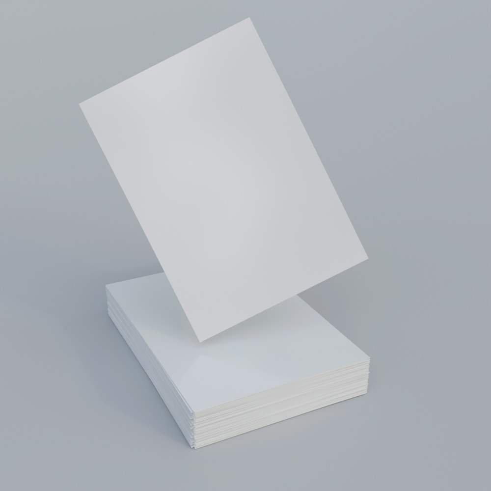 white rectangular box on white surface