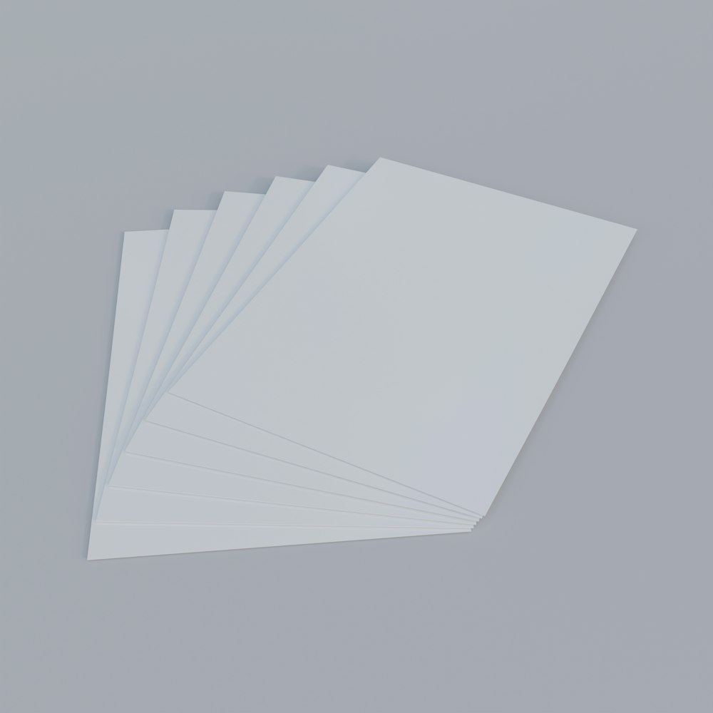 white paper on white surface