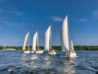 white sail boat on sea under blue sky during daytime
