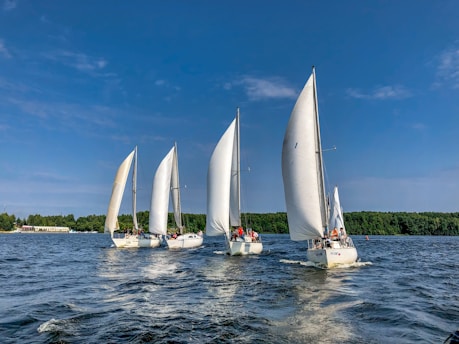 white sail boat on sea under blue sky during daytime