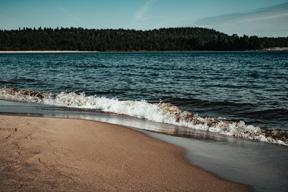 sea waves crashing on shore during daytime