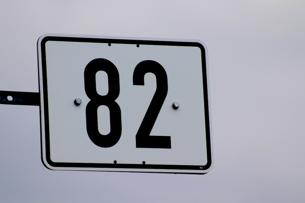 white and black 10 sign