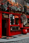 red and black wooden store