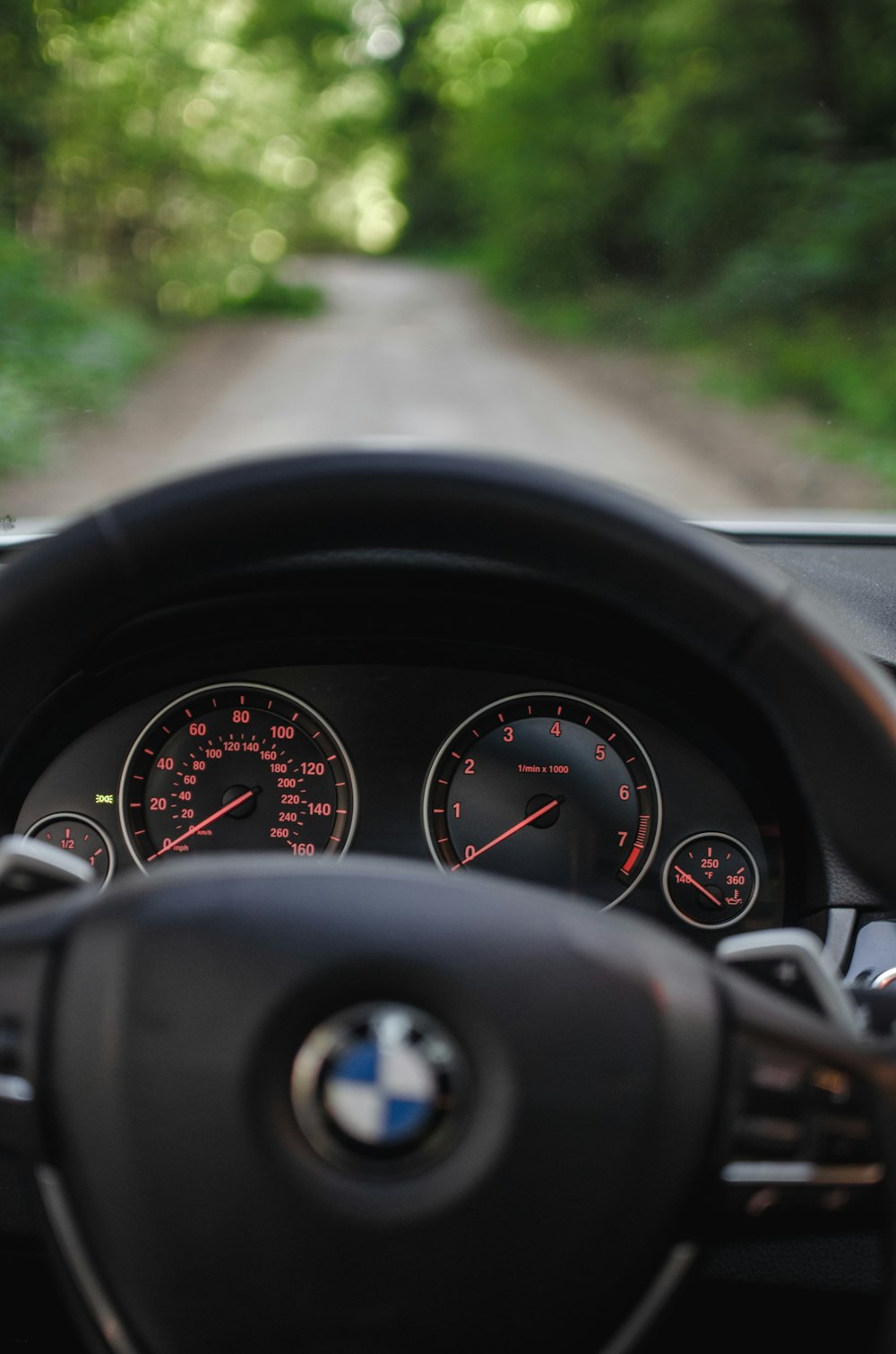 black car instrument panel cluster