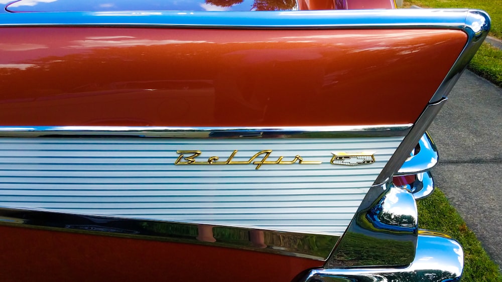 red and silver chevrolet car