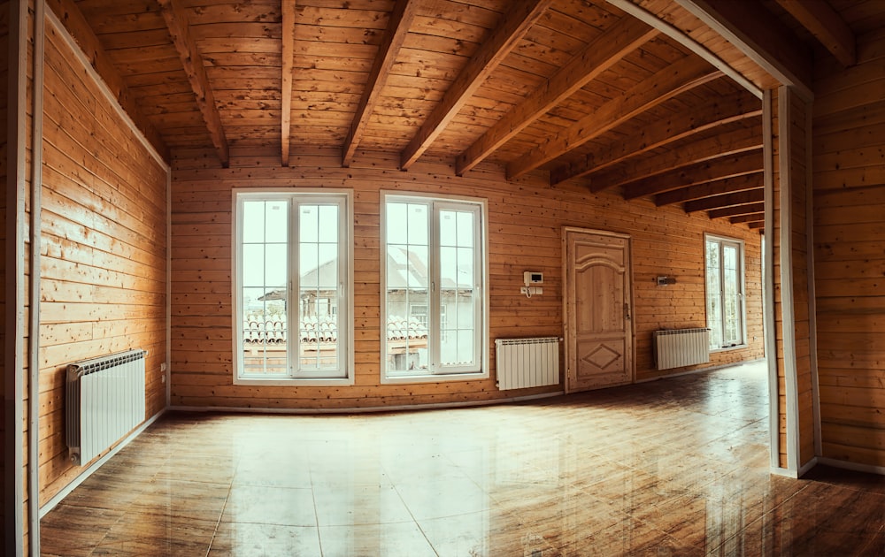 white wooden framed glass window