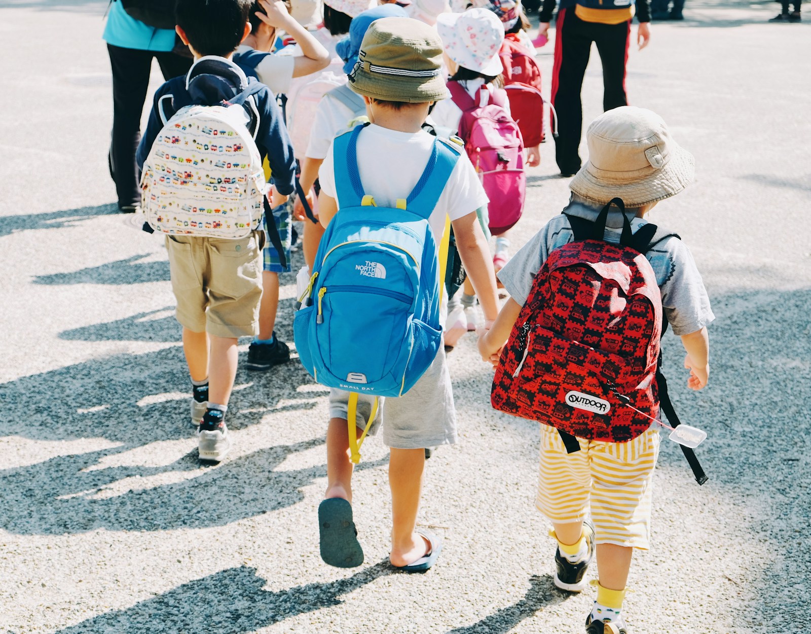 Kids walking to school
