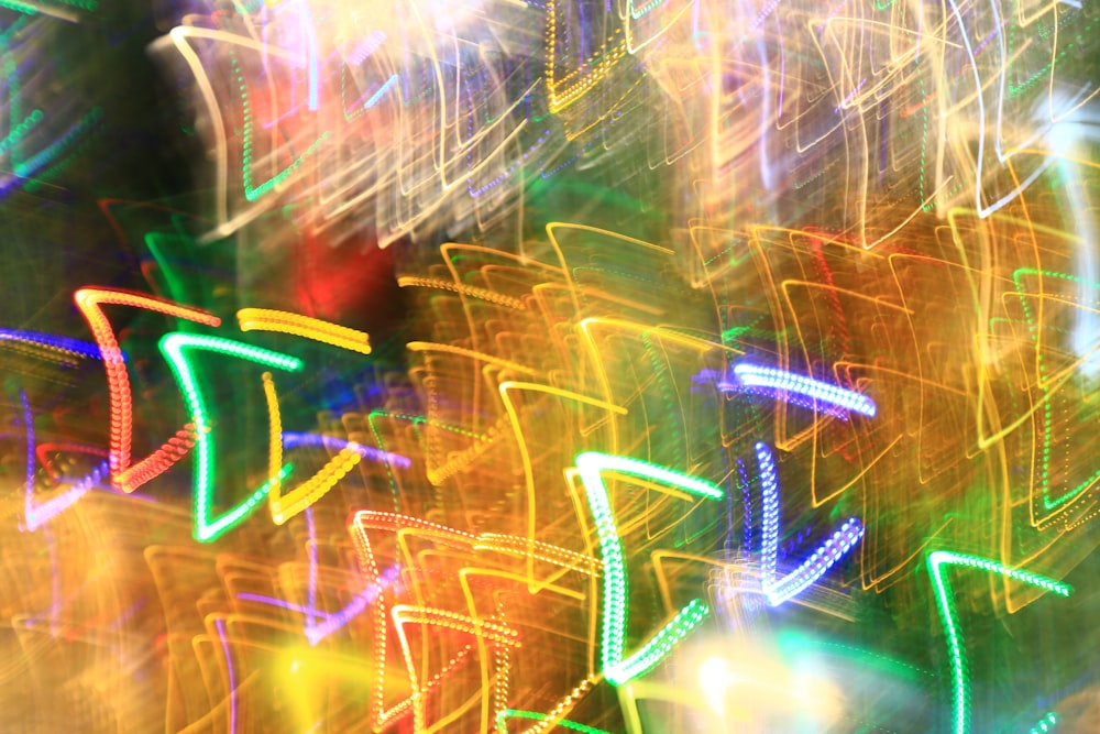 a blurry photo of a bunch of lights