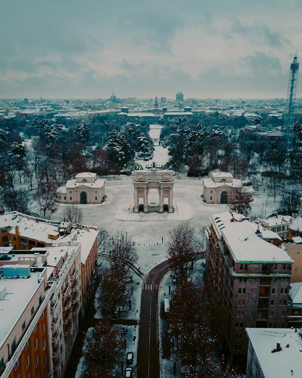 aerial view of city buildings during daytime