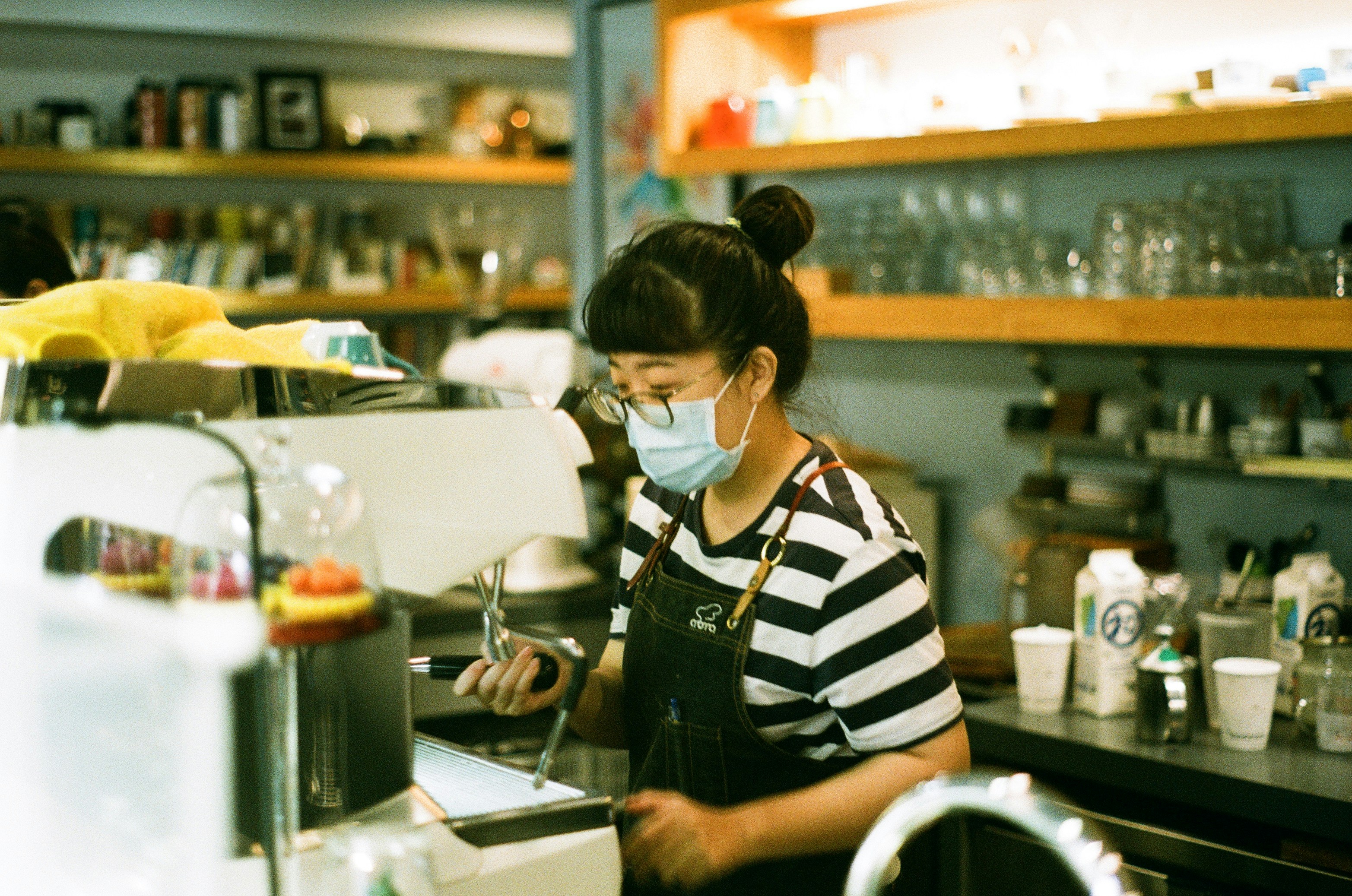 Female entrepreneur in cafe