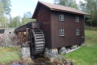 Historic water mill and early electric plant in Brienza, Italy.