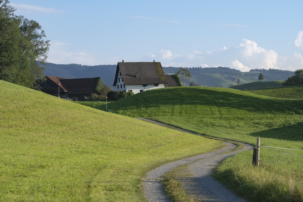 brown house on green grass field during daytime