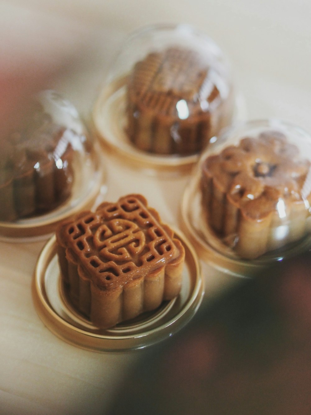 brown cookies on clear glass tray