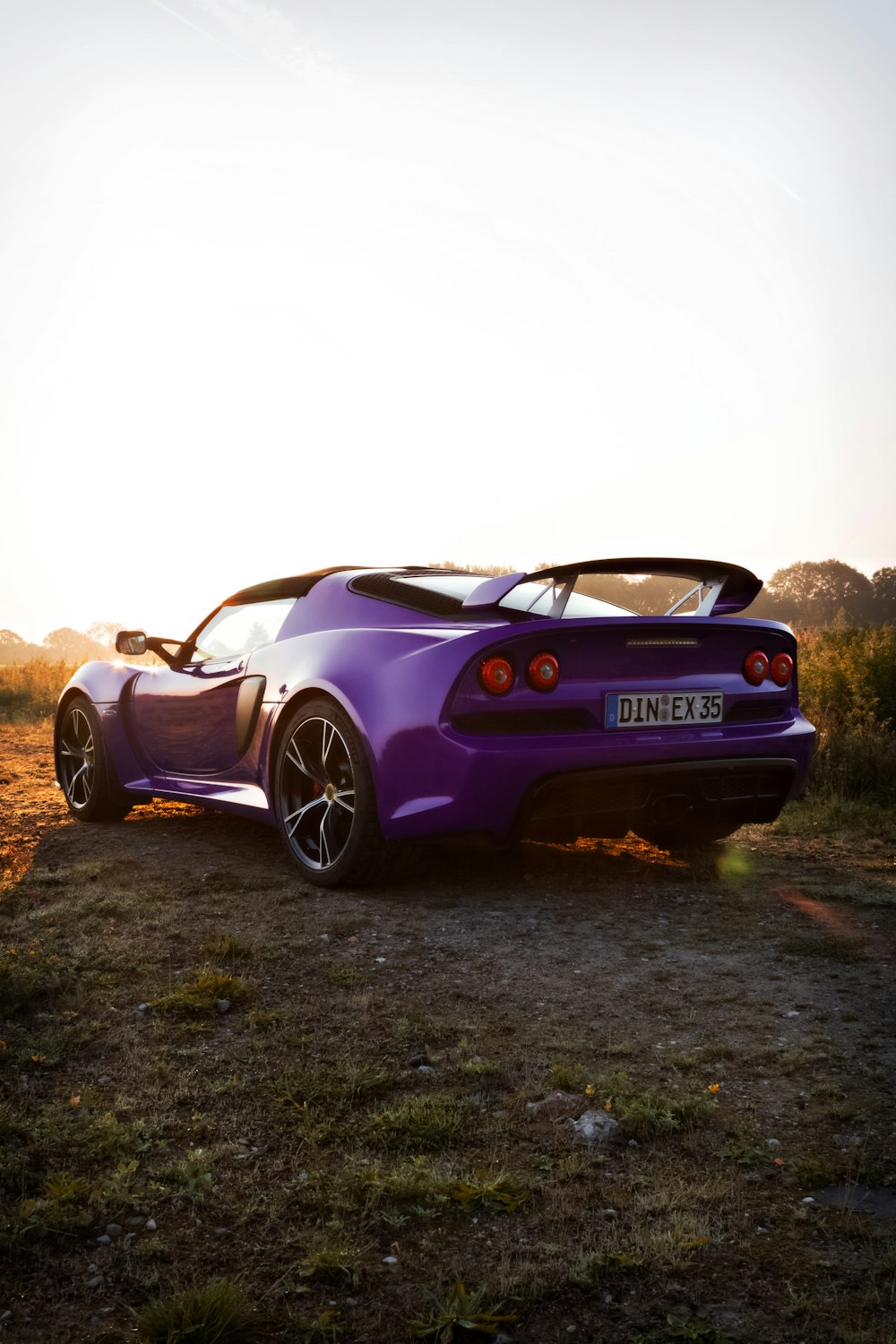 purple porsche 911 on green grass field during daytime