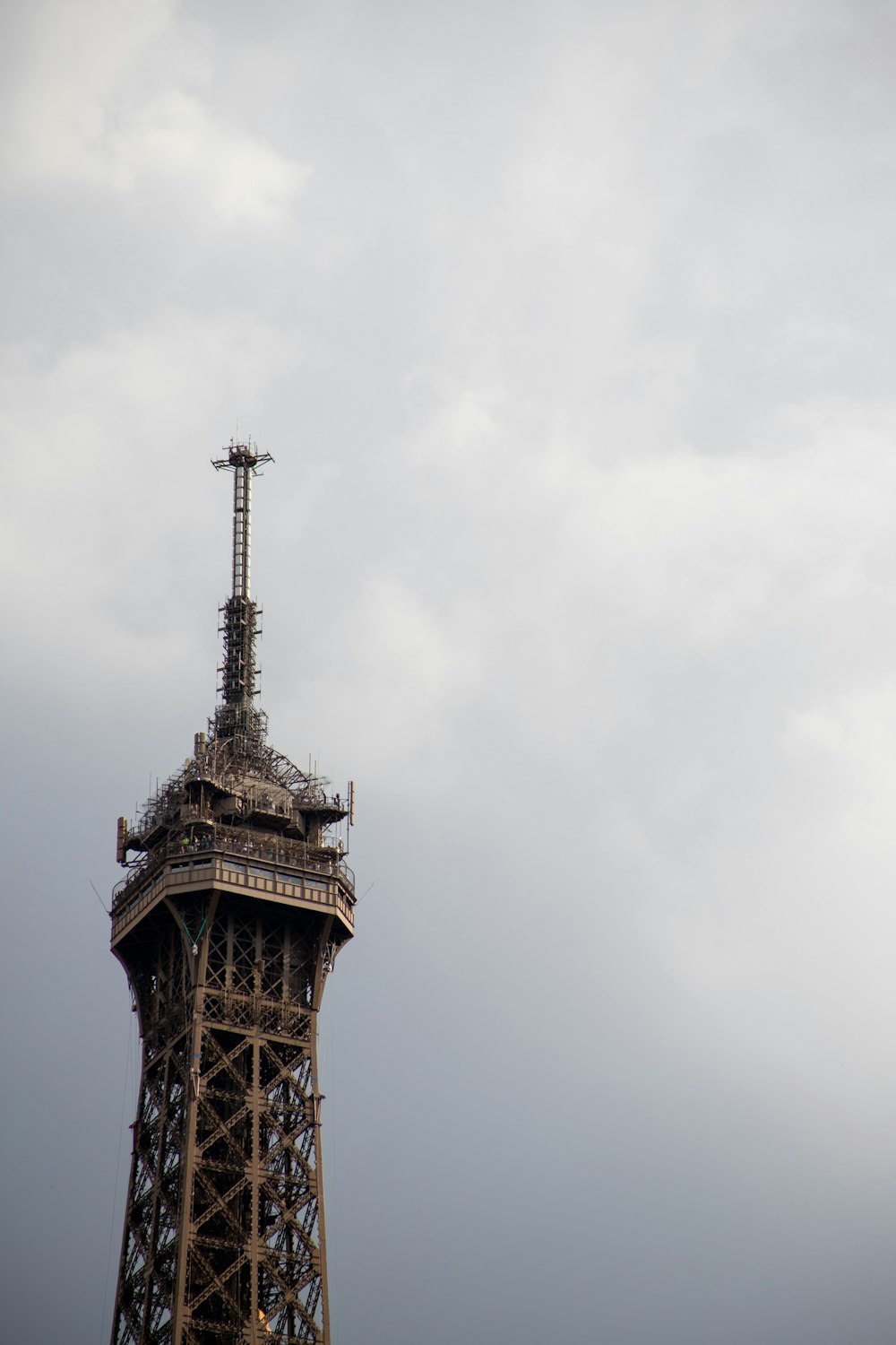 black tower under white sky