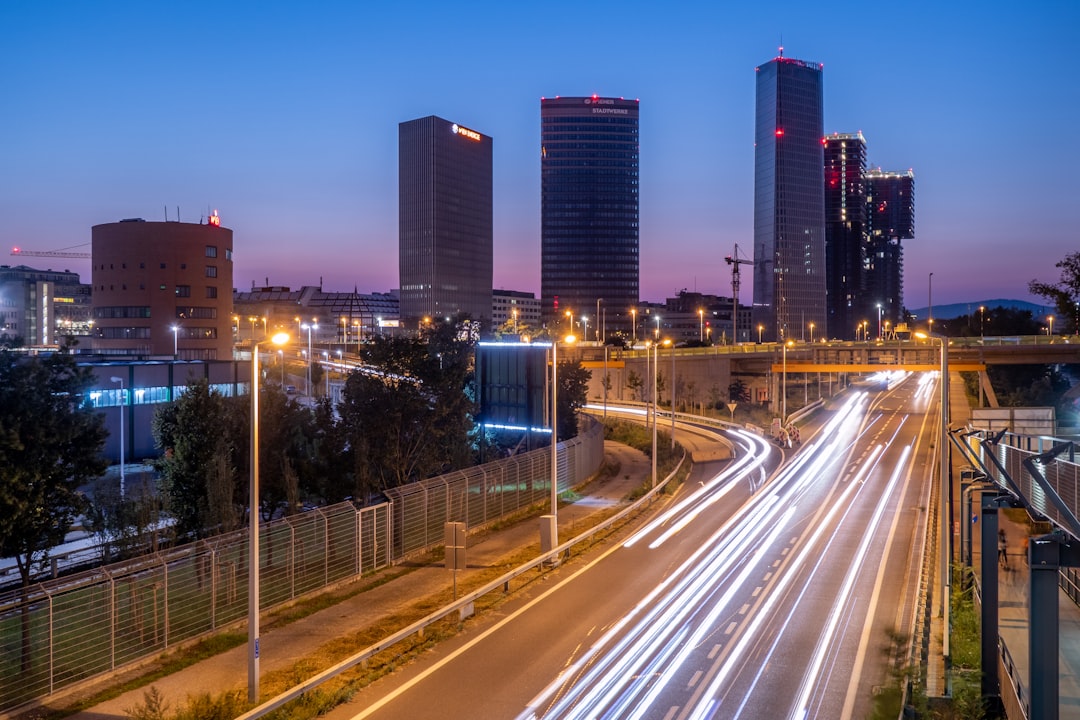 time lapse photography of city lights during night time