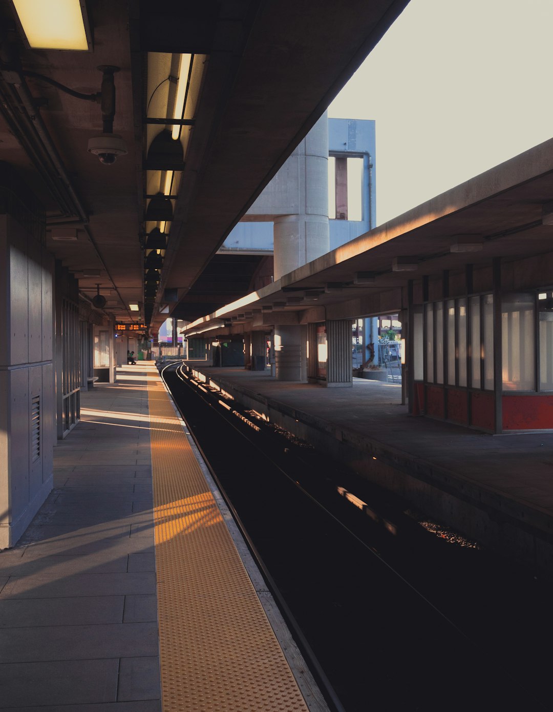 black train in train station