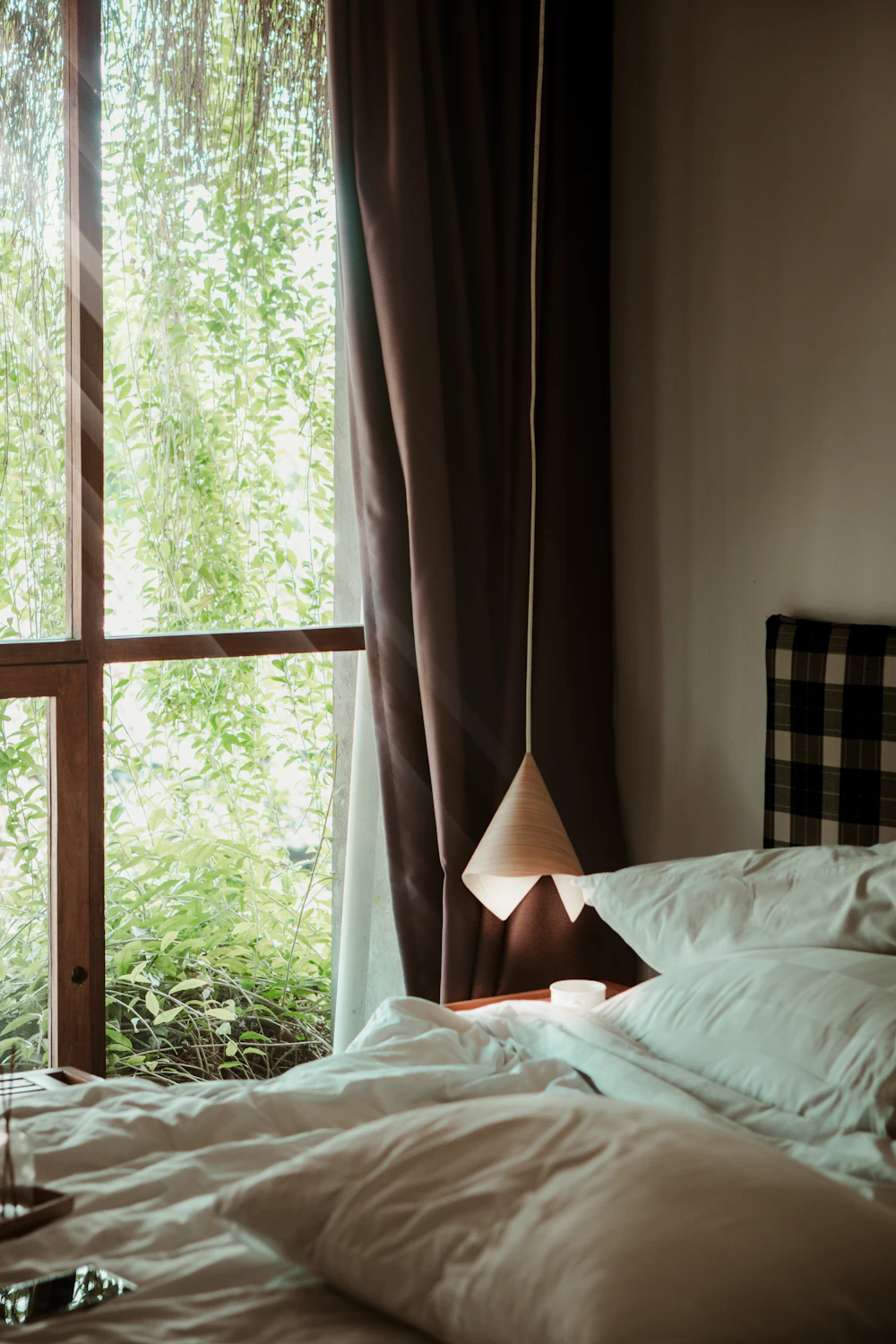 White linen near a window