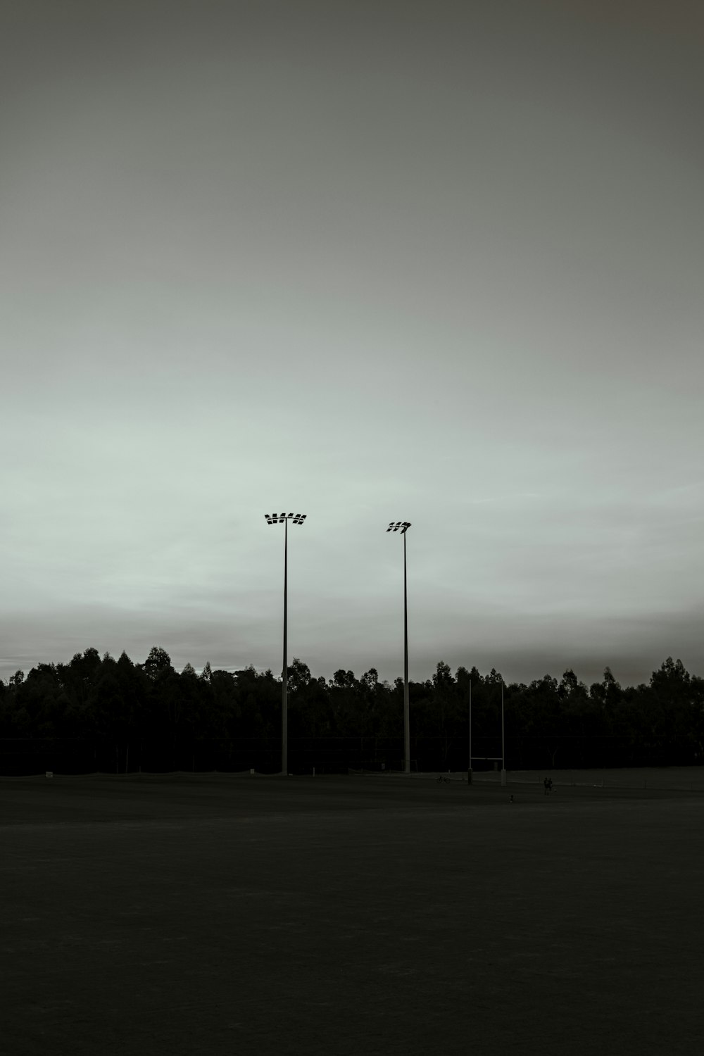 gray street light near trees during daytime