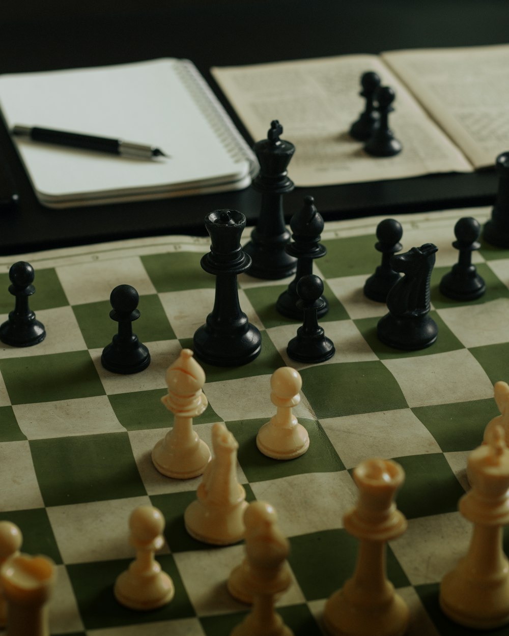 chess pieces on chess board