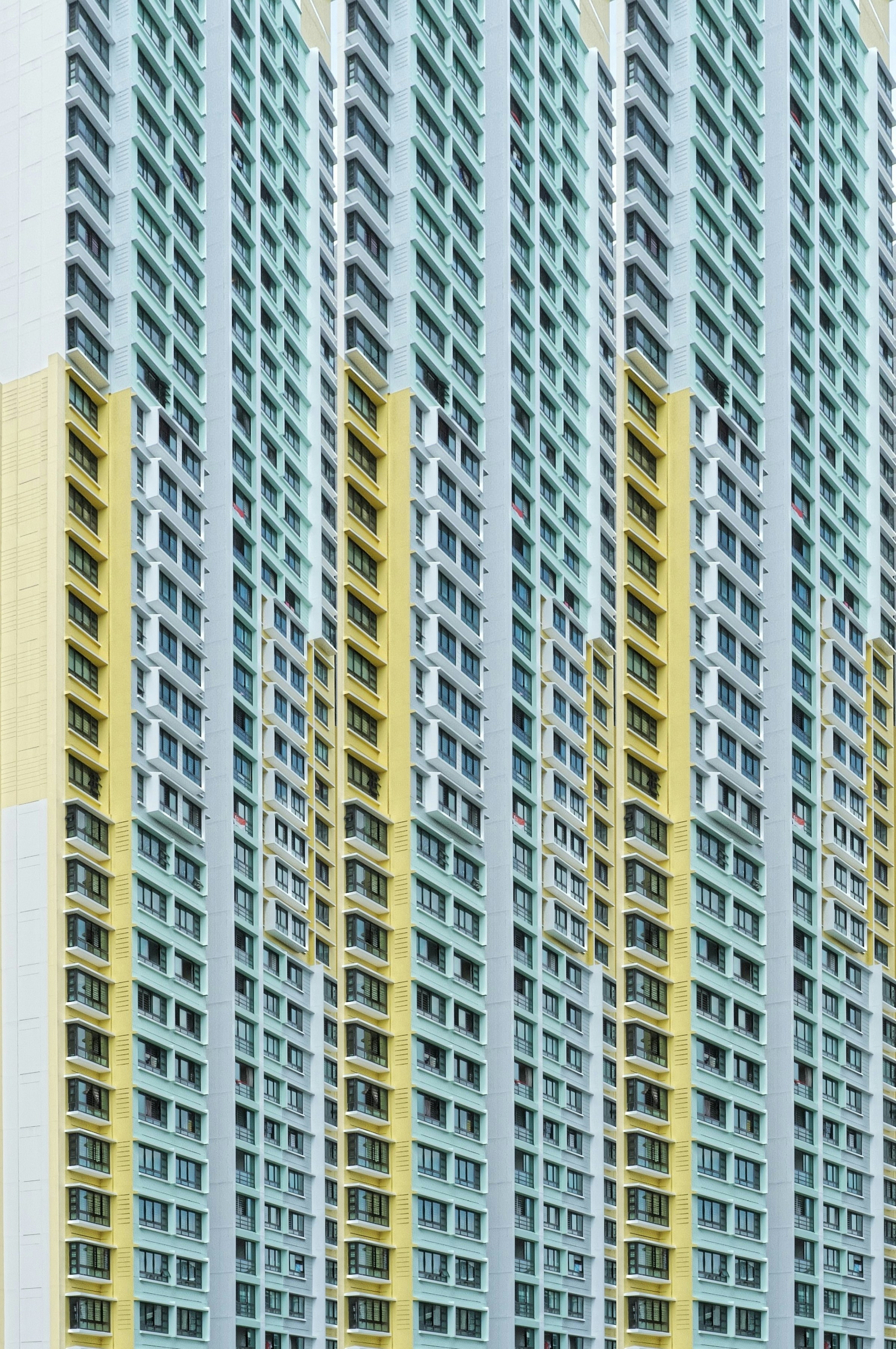 white and blue concrete building