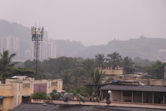 Urban landscape featuring smart city sensors and connected devices.