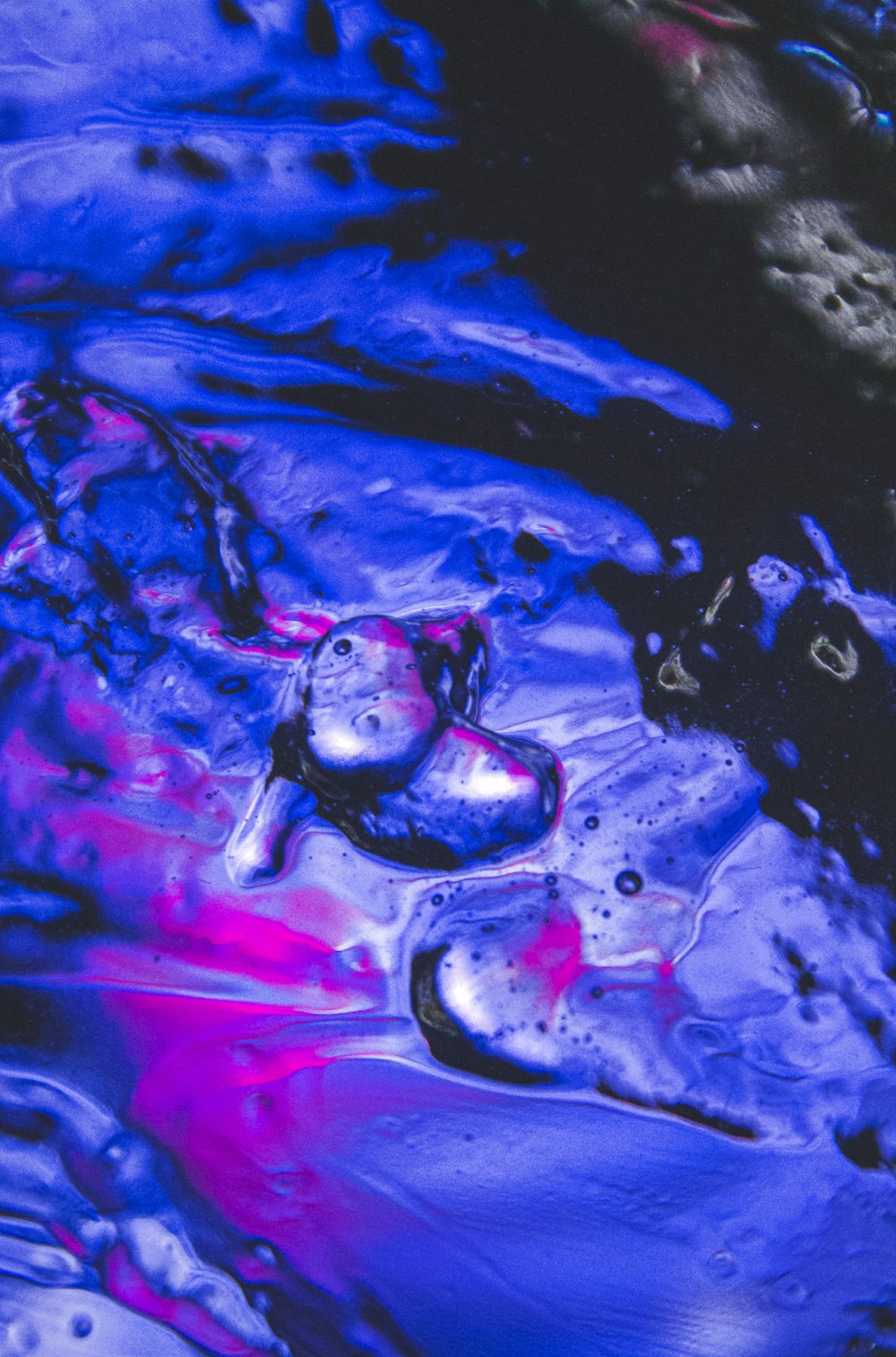 purple and black water drop
