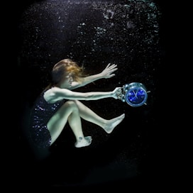woman in water living life