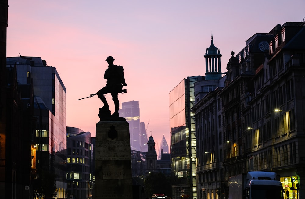 man riding on horse statue