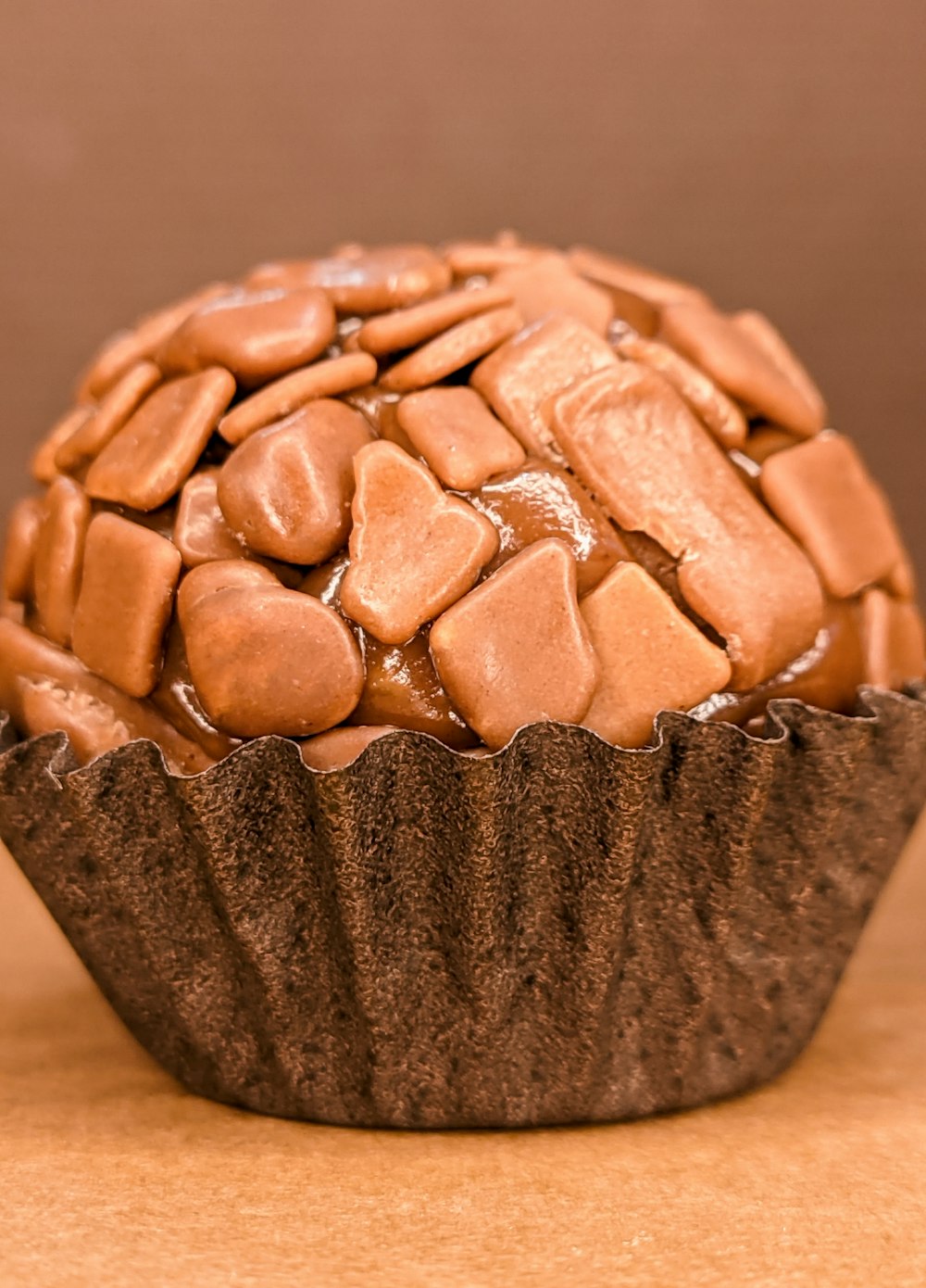 chocolate cake on brown wooden table