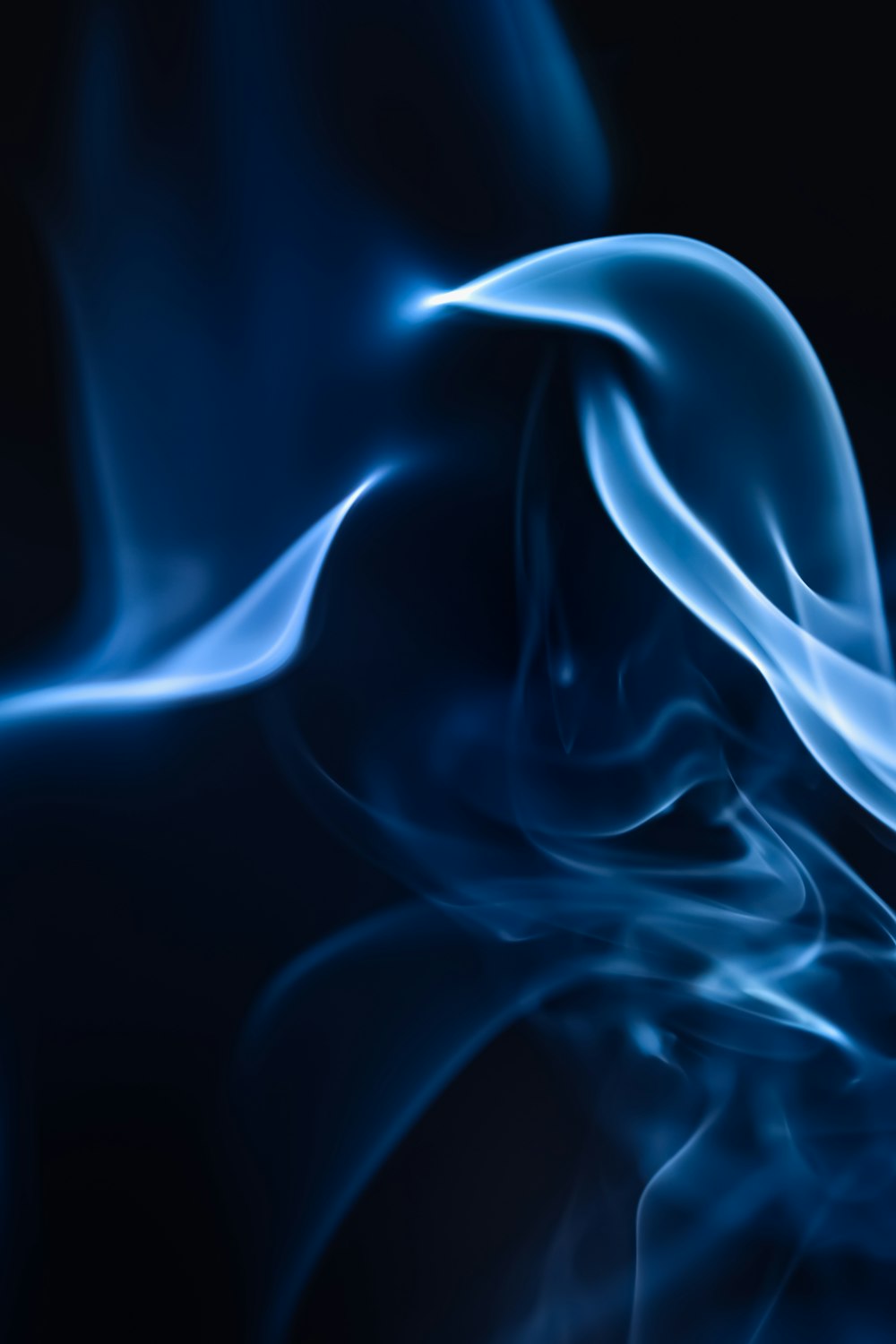 blue and white smoke illustration